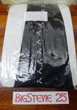 Chantal Thomass Sheer Criss Cross  Backseam Hold-Ups L UNBOXED Black   FREE P&P