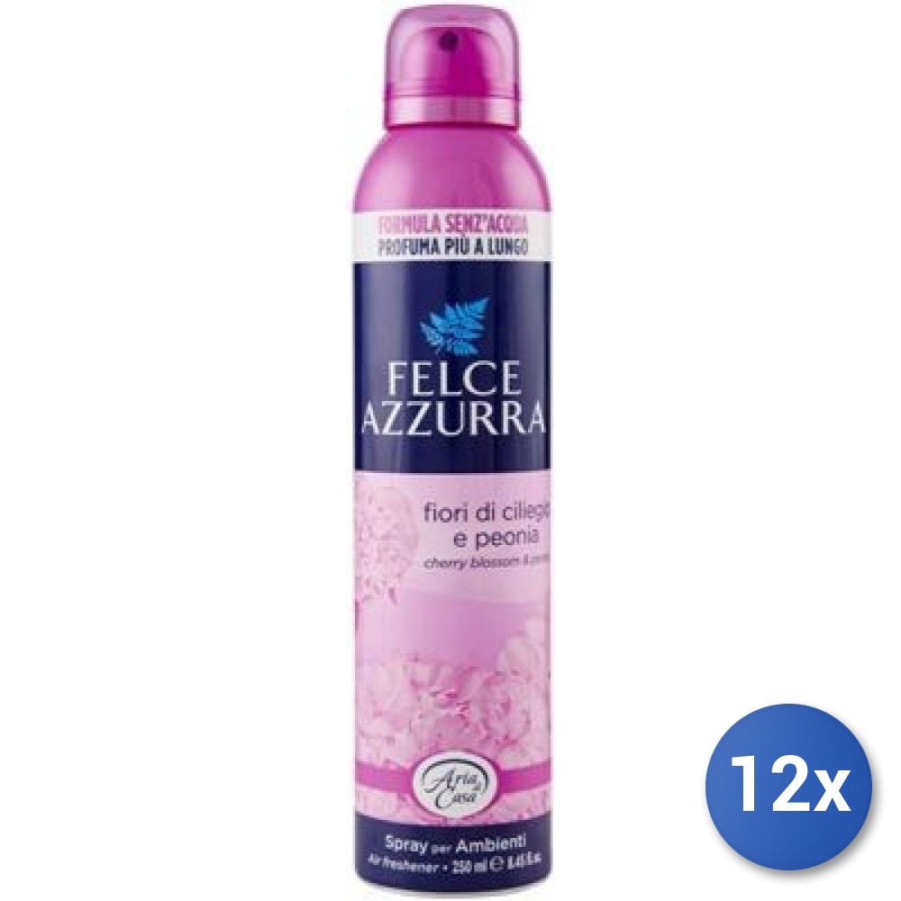 Offerta 12 Pezzi Felce Azzurra Spray Casa Ciliegio Peonia 250 ml