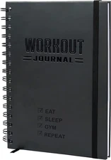 Nextnoid Hardcover Fitness Journal Workout Planner for Men & Women - A5(5.7" X 8