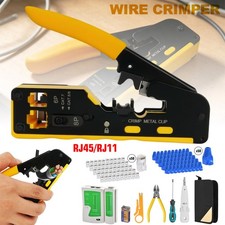 Profi RJ45 Crimpzange Set Netzwerk Werkzeug für Netzwerkstecker CAT5/CAT6/CAT7