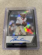 2026 Leaf Metal Football Thomas Castellanos Black Prismatic Auto # 1/2