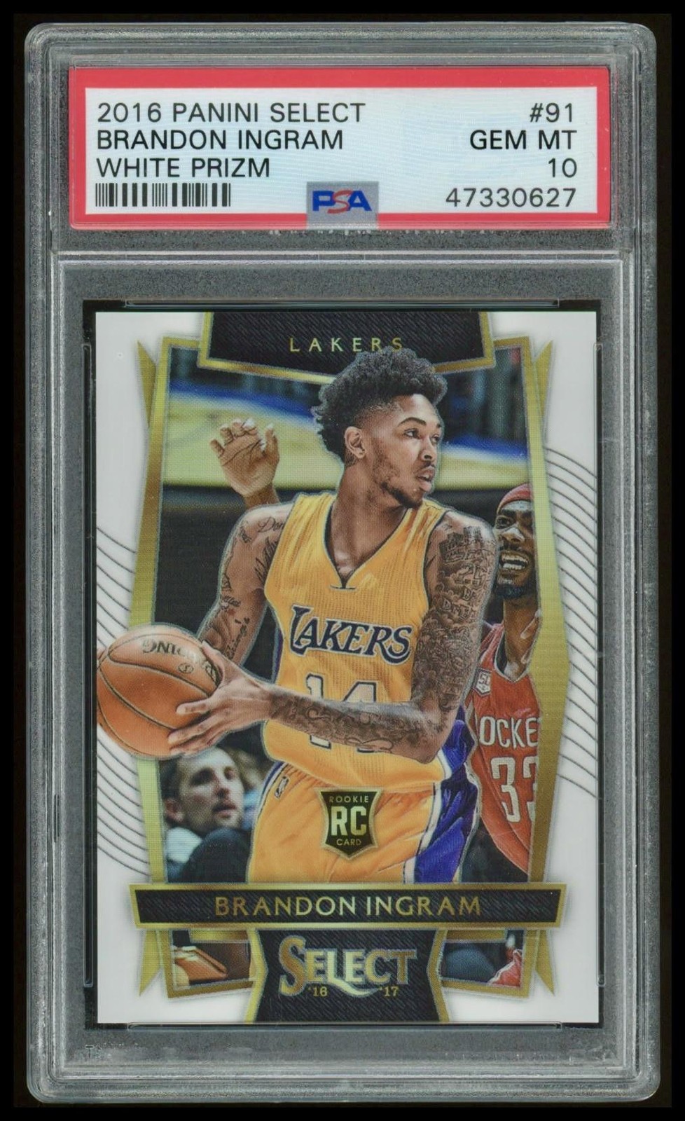 2016-17 Panini Select #91 Brandon Ingram White Prizm RC PSA 10 /149