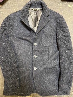 NEW Maurizio Baldassari Brera Vintage Italian Wool Tweed Knit Blazer Eu 52 42R