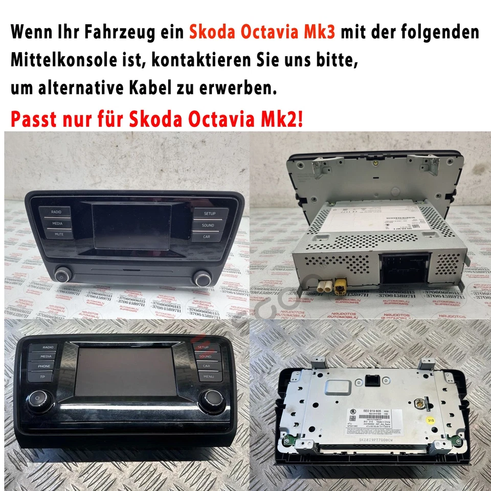 Für Skoda Octavia 2 2004-2013 Android 15 Autoradio GPS Carplay NaVI WIFI BT 64GB - Bild 2 von 4