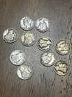 90% silver mercury dimes lot of 10-random dates