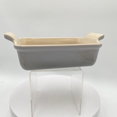 New Le Creuset Heritage Stoneware Small Rectangular Bake Dish 19cm/1qt Mist Grey