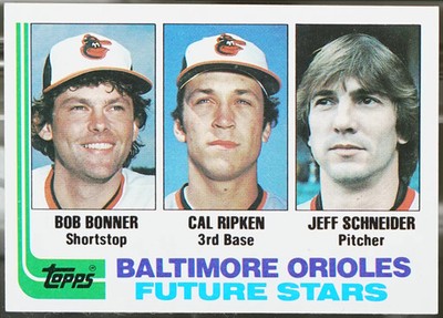 1982 Topps Baseball Orioles Future Stars (Bob Bonner / Cal Ripken / Jeff Schn EX