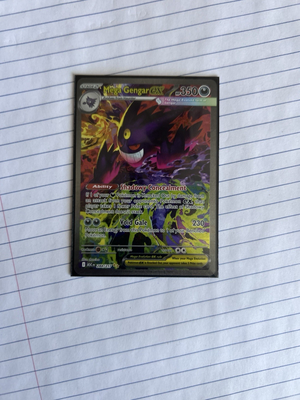 Mega Gengar ex 2026 Pokemon Ascended Heroes 284/217 Special Illustration Rare NM