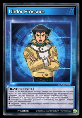 #ad Yugioh Under Pressure SGX2 ENS05 Common 1st Edition NM $1.39