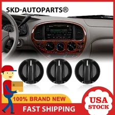 For Toyota Tundra Truck 2000-06 Control Knobs Dials Heater A/C Fan Set of 3
