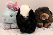 Puffkins Lot Of 3 Odie Chomper Buddy 4" Plush 1997 Swibco Collection Tags NWT