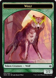 Wolf Token #15 War of the Spark MTG