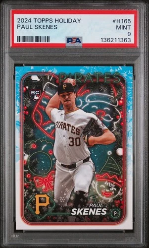 2024 Topps Holiday Paul Skenes #H165 PSA 9 Mint RC Pirates Cy Young