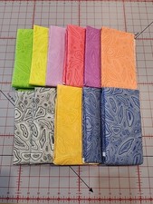 Quilting Cotton Fabric Tula Pink's Mineral, 11 End of Bolt Remnants 6 yds, 6 in.