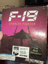 Vtg Micro Prose Simulation F-19 Stealth Fighter IBM PC Tandy 1988 5.25" Floppies