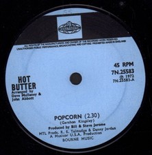 Hot Butter Popcorn 7" vinyl UK Issue Pressed In Germany Pye International 1972