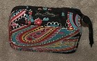 Vera Bradley Travel Size Zip Pill Case Fabric Paisley Multicolor Black — photo 4