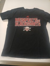 Boys Black Adidas Respect The Blackshirts T Shirt. Size 6
