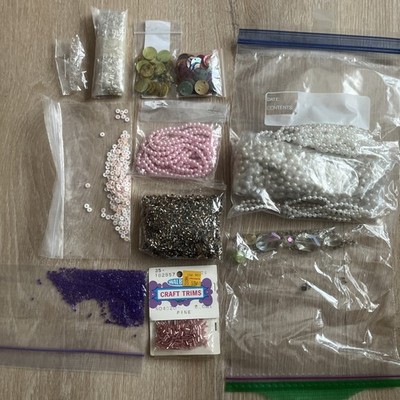 Lrg lot Vintage Unique style beads supplies Glass Seed Beads Earring Craft Sets