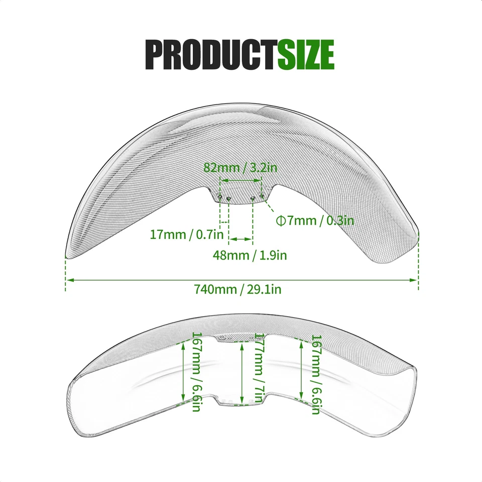 Carbon Fiber Front Fender For Harley Street Glide 2014-2024 Road Glide 2015-2024 Foto 4 de 4