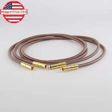 Pair HiFi Signal Cord 6N OCC Copper Wire Gold Plated Plug Interconnect RCA Cable