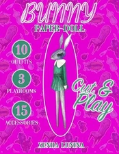 Paper doll Bunny. Cute rabbit: Paper doll 10 outfits, 3 playrooms and 15 accesso