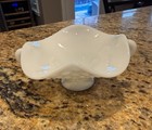 Vintage Fenton White Milk Glass Hobnail Handled Candy Dish — photo 2