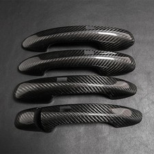 For Benz GLE GLS 2020-2024 Dry Carbon Fiber Side Smart Door Handle Cover Trim