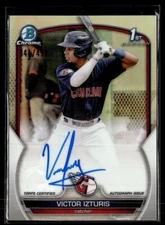 2023 BOWMAN CHROME REFRACTOR /499 1ST PROSPECT AUTO VICTOR IZTURIS GUARDIANS