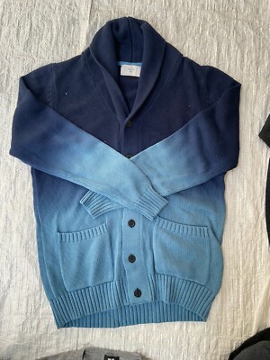 C&A The Basics Herren Strickpullover mit Kragen und Knöpfen - Größe M - Blau