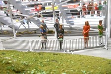 1/32 Slot Car Scenery 5 Unassembled Crowd Control Barriers Kit Scalextric Rally