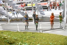 1/32 Slot Car Scenery 5 Unassembled Crowd Control Barriers Kit Scalextric Rally