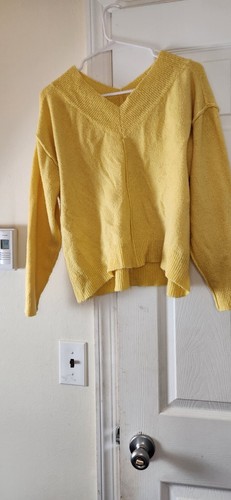 Women V Neck Sweater Soft Knit Pullover Casual Long Sleeve Warm Fall Winter Top - Picture 4 of 8