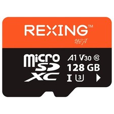 REXING microSDXC UHS-3 4K Full HD High Speed Transfer Monitoring 128GB SD Card