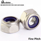 <!--F#f_0-->FINE PITCH NYLOC NUTS NYLON INSERT LOCK STAINLESS STEEL M6 M8 M10 M12 M14 M16M20<!--F/-->