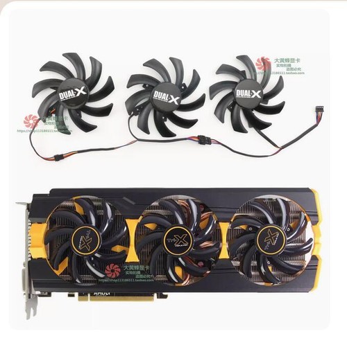 Graphics Card Fan For SAPPHIRE R9 290X 290 280 Vapor-X OC Platinum Black Diamond - 第 2/5 張圖片