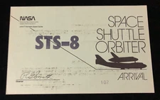 STS-8 SPACE SHUTTLE ORBITER ARRIVAL KENNEDY SPACE CENTER VEHICLE PERMIT NO.102