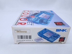 Neogeo Pocket Color Crystal Blue Boxed Console SNK CIB w/Buttonbattery Tested