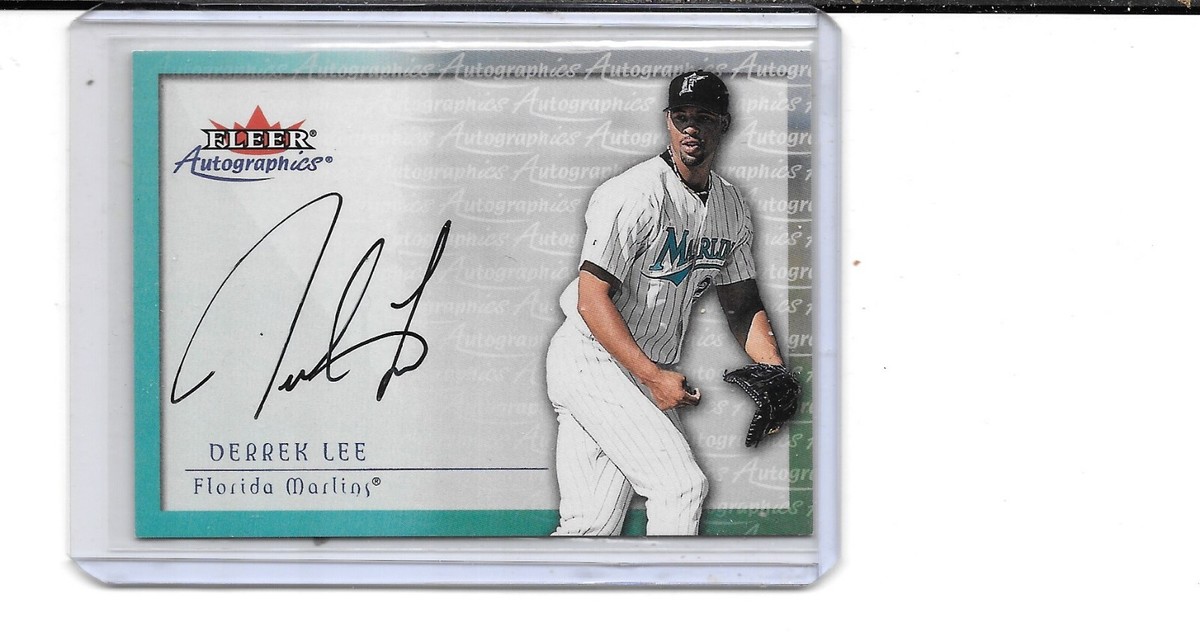 2000 FLEER DERREK LEE AUTO ON CARD AUTOGRAPH MARLINS | eBay