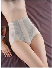 Breathable Tummy Control Hip Lifting High Waist Briefs Control Panties L 8/10 
