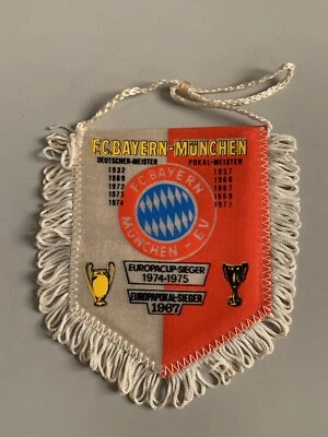 FC Bayern Munich fanion vintage football banderin pennant wimpel - Photo 1/2