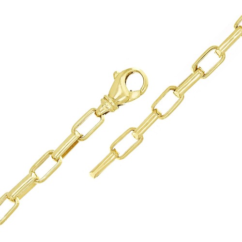 10k Yellow Gold Solid Handmade Fashion Link Bracelet 8" 5.6mm 11.9 grams - Picture 2 of 3