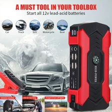 12V Car Starter 99800mAh Portable 4 USB Ports Power Bank Battery