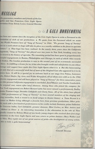 SF Light Opera, Song of Norway life & music of Edvard Grieg 8th season 1947 - Picture 3 of 12
