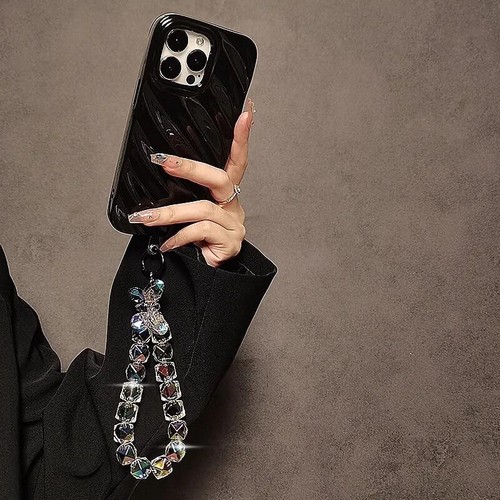 Bracelet à faire soi-même cristal brillant acrylique papillon fille téléphone breloques poignet à suspendre - Photo 5 sur 26