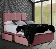 PLUSH MEMORY FOAM DIVAN BED SET WITH MATTRESS HEADBOARD *FREE NEXT DAY DELIVERY*