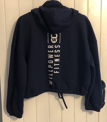 Neu Willpower Fitness PT CrossFit Fitnessstudio Training Hoodie für Damen XS 8 10