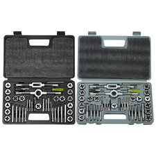 80PCS Metric  SAE Tap and Die Set, Bearing Steel Threading Tool w/ Storage Case