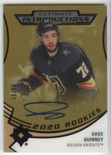 2020-21 Ultimate Collection Gage Quinney Introductions Gold #UI-27 RC Auto /50