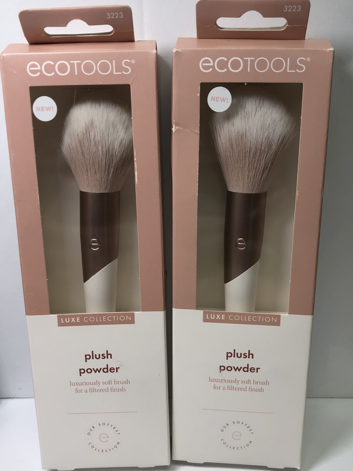 x2ECOTOOLS Luxe Collection Plush Pink Powder Makeup Cosmetic Brush